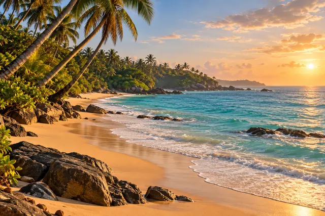Illustrative Sri Lankan coastal landscape